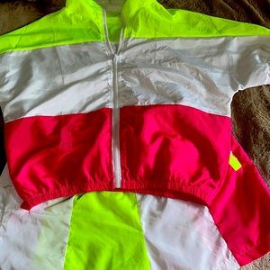 Women’s XL 2 piece set neon colors pink and green